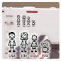 Preview: Familie Mama Papa Mädchen Junge Baby Wohnmobil Aufkleber Wohnwagen lustig Caravan Sticker WoMo490