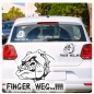 Preview: FINGER WEG ! Autoaufkleber Auto Aufkleber Sticker A107