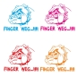 Preview: FINGER WEG ! Autoaufkleber Auto Aufkleber Sticker A107