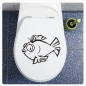 Preview: Fisch WC Deckel Aufkleber Wandtattoo Sticker BAD TDA010