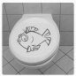 Preview: Fisch WC Deckel Aufkleber Wandtattoo Sticker BAD TDA010