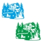 Preview: Angeln Karpfen See Wald Wohnmobil Aufkleber Caravan Sticker WoMo415