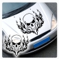 Preview: Skull Flames Auto Aufkleber Tribal Tattoo Motorhaube Autoaufkleber A2032