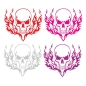 Preview: Skull Flames Auto Aufkleber Tribal Tattoo Motorhaube Autoaufkleber A2032