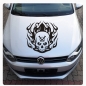 Preview: Flames Skull Totenkopf Bones Autoaufkleber Auto Aufkleber Sticker A756