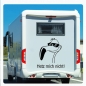 Preview: Wohnmobil Aufkleber Flamingo Hetz mich nicht! Cool WoMo Caravan Aufkleber Sticker WoMo129