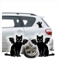 Preview: 2er SET Fledermaus Katze Halloween Katzen Auto Aufkleber Autoaufkleber Sticker A733