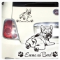 Preview: Französische Bulldogge Name Auto Aufkleber Hundeaufkleber Autoaufkleber Sticker A614