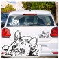 Preview: Französische Bulldogge Pfoten Autoaufkleber Auto Aufkleber Sticker A862