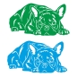 Preview: Auto Aufkleber Französische Bulldogge Hund Autoaufkleber Sticker Hauben A4190