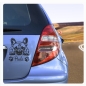 Preview: Französiche Bulldogge Autoaufkleber Aufkleber Wohnwagen Sticker Hunde Namen Pfote A4259