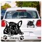 Preview: Französische Bulldogge Name Pfoten Autoaufkleber Auto Aufkleber Sticker A771