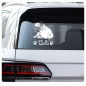 Preview: Französische Bulldogge Welpe Autoaufkleber Auto Aufkleber Sticker Hund Pfoten A4194