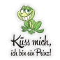 Preview: Frosch Küss mich, ich bin ein Prinz! Auto Aufkleber Sticker DA1006