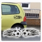 Preview: 2er SET Fussball Flames Auto Aufkleber Sticker Autoaufkleber A1081