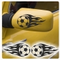 Preview: Tribal Flames Fussball Fußball Autoaufkleber Spiegelaufkleber Sticker A2081