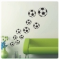 Preview: Wandtattoo Fußball Fussball SET Wandaufkleber Kinderzimmer Fußbälle W607