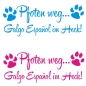 Preview: Pfoten weg...Galgo Español im Heck Auto Aufkleber Hund Sticker Pfoten A708