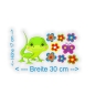 Preview: Gecko Blumen Schmetterling Auto Aufkleber Sticker Digitalduck DA166