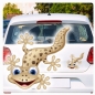 Preview: Autoaufkleber Gecko Eidechse Echse lustig witzig Sticker Auto Aufkleber Digitaldruck DA386