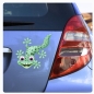 Preview: Autoaufkleber Gecko Eidechse Echse lustig witzig Sticker Auto Aufkleber Digitaldruck DA393