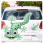 Preview: Autoaufkleber Gecko Eidechse Echse lustig witzig Sticker Auto Aufkleber Digitaldruck DA393