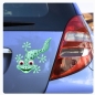 Preview: Autoaufkleber Gecko Eidechse Echse lustig witzig Sticker Auto Aufkleber Digitaldruck DA392