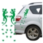 Preview: 2er SET Gecko Fußspuren Gekko Echse Auto Aufkleber Eidechse A012