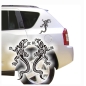 Preview: Tribal Gecko Gekko Hawaii Auto Aufkleber Sticker Echse 2er SET A530