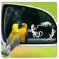 Preview: Gecko Gekko Eidechse Echse Glasgravur Auto Spiegel Aufkleber clickstick G003