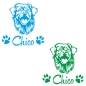 Preview: Hundeaufkleber Golden Retriver Name Pfoten Aufkleber A397