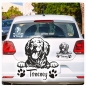 Preview: Golden Retriever Name Pfoten Autoaufkleber Auto Aufkleber Sticker A587