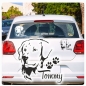 Preview: Hundeaufkleber Golden Retriever  Auto Aufkleber Autoaufkleber Sticker A270