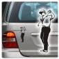 Preview: Golfer Golf Golfspieler Auto Aufkleber Autoaufkleber Sticker A1043