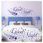 Preview: Good Night Gute Nacht Wandtattoo Wandaufkleber Vintage W1504