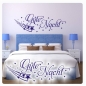 Preview: Gute Nacht Schlafzimmer Wandtattoo Wandaufkleber Vintage W1505