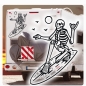 Preview: Hang Loose Surfer Skull Bones Wohnmobil Aufkleber Caravan Sticker WoMo305