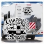 Preview: Wohnmobil Aufkleber Happy Camper WoMo Caravan Aufkleber Sticker WoMo331