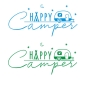 Preview: Wohnwagen Aufkleber Happy Camper Wohnmobil Aufkleber Wohnwagen Caravan Sticker WoMo367