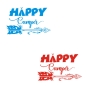 Preview: Wohnmobil Happy Camper Aufkleber Caravan Sticker WoMo111