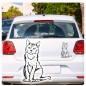 Preview: Hauskatze Katze Kitty Auto Aufkleber Autoaufkleber Sticker Aufkleber A1229