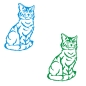 Preview: Hauskatze Katze Kitty Auto Aufkleber Autoaufkleber Sticker Aufkleber A1228