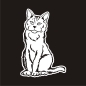 Preview: Hauskatze Katze Kitty Auto Aufkleber Autoaufkleber Sticker Aufkleber A1229