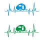 Preview: Autoaufkleber Herzschlag Heartbeat Camping Wohnwagen Auto Aufkleber A926