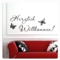 Preview: Herzlich Willkommen Wandtattoo Wandaufkleber Flur W1044