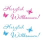 Preview: Herzlich Willkommen Wandtattoo Wandaufkleber Flur W1044