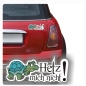 Preview: Hetz mich nicht! Autoaufkleber Schildkröte Sticker Digitaldruck DA500