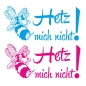 Preview: Hetz mich nicht! Auto Aufkleber Biene Wespe Hornisse Sticker A1073