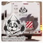 Preview: Wohnmobil Aufkleber Panda lustig Hetz mich nicht!  Caravan Wohnwagen Sticker WoMo434