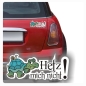 Preview: Hetz mich nicht! Auto Aufkleber Schildkröte Schnecke Sticker DA501